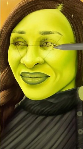 Elphaba ♡🥹♡ eyes tutorial 💚 #wickedmusical #elphaba #wickedforgood #howtodraw