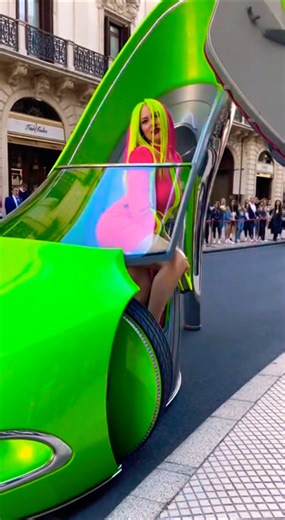 LADY GREEN 6 Customized High-Heel Shoe Car #high #shoes #car #green #lady #rich #monaco #supercars