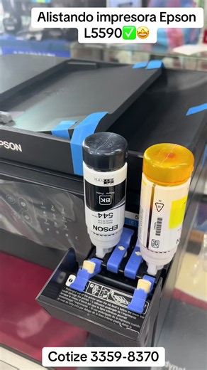 Alistando impresora Epson L5590 ✅ Gracias por la preferencia 😎 #Epson #impresora #tecnologia #tocoacolon