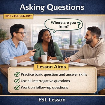 ESL Lesson | Asking Questions, Wh‑Questions, Yes/No Questions for Teens & Adults
