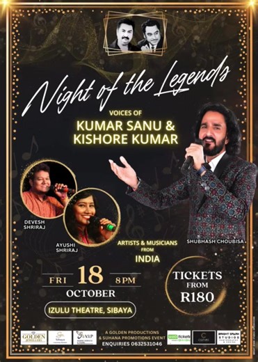Nights of the Legends: Kumar Sanu & Kishore Kumar Tribute Show Tickets on Sale!