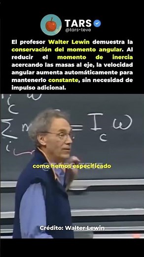 El profesor Walter Lewin demuestra la conservación del momento angular