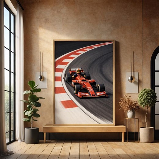 Formula 1 Racing Car Poster Printable (digital Download) - Etsy