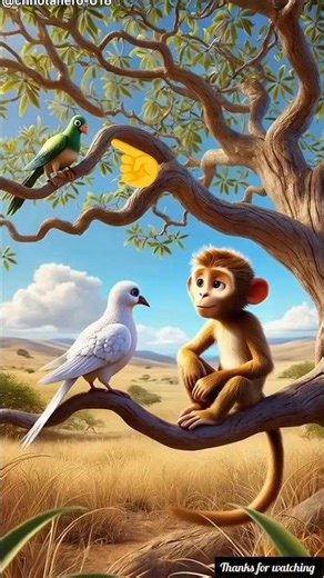 kabutar aur bandar ki kahani ❤️❤️💖#shorts #cartoon #animation #ai #video