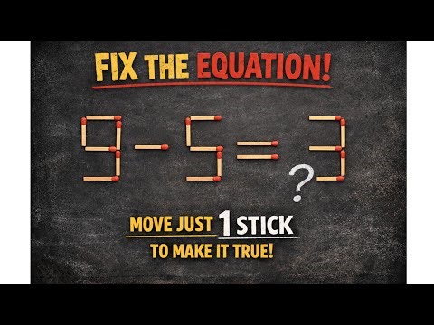 FIX THE EQUATION MATCHSTICK PUZZLE LIVE 🔥Move 1 stick Brain Teaser Challenge 🇺🇲🇨🇦🇬🇧🇦🇺