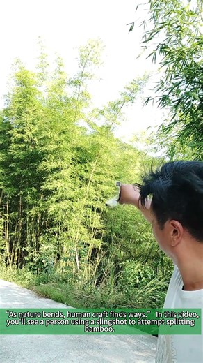 Slingshot Splits Bamboo - Traditional Skill in Action
