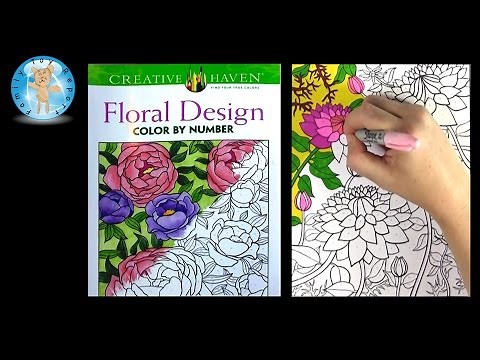 Creative Haven Floral Design Adult Coloring Book Review Color by Number - Family Toy Report