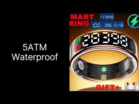 ⭐ Smart Ring HD Screen | 5ATM Waterproof | TikTok Control