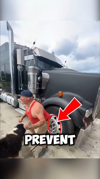 Why Do Trucks Have Spikes on Their Wheels 😳 #americantrucks #trucking #trucker