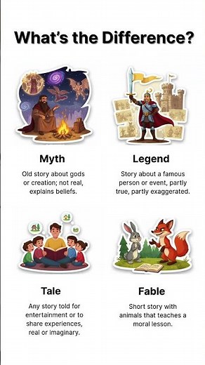 Myth vs Legend vs Tale vs Fable – Learn the Difference