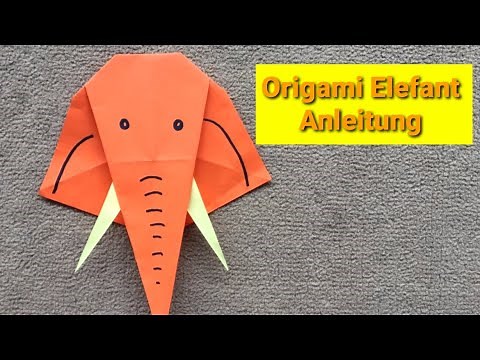 Origami Elefant Anleitung - Papier Elefant Einfach