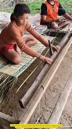 Sophisticated Reed Mat Weaving Process - High-Precision Textile Structural Engineering