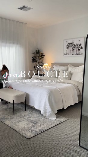 Boucle Ottoman Upgrade for Stylish Bedroom Storage
