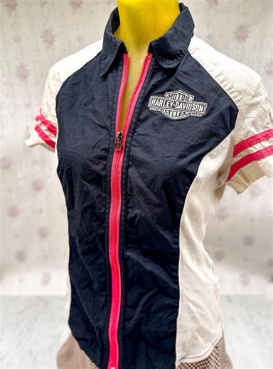Harley-davidson Women’s Zip Jacket, Y2K Harley Motorclothes Racing Style Jacket, Embroidered Logo, Size Medium - Etsy