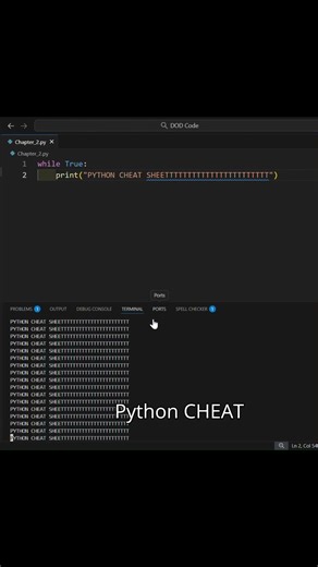 Get python cheat sheet by Just commenting "PYTHON" 🤯 #coding #programming #python #youtube #shorts