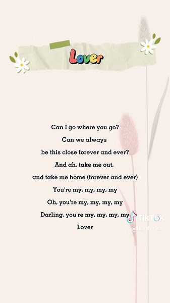 Lover Taylor Swift Lyrics