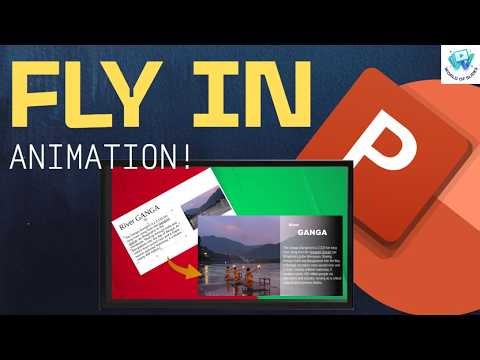 How to Create ANIMATED PowerPoint Title Slide.Powerpoint 'Fly In' animation.
