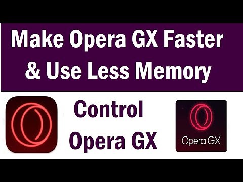 How to limit RAM Usage in Opera GX | How to Make opera Gx Faster and Use less memory | #Ramlimiter