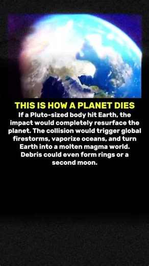 🌌What If Pluto Hit Earth #shorts #space