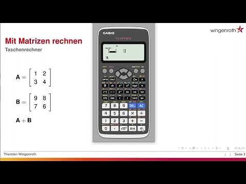 Tricks beim Rechnen mit Matrizen fx 991DE X