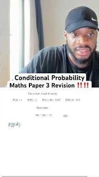 Conditional Probability! Save this for Maths paper 3 revision. #alevelmaths #fyp #mathswithdan