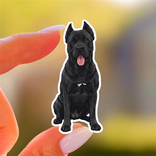 Kawaii Cane Corso Sticker – Waterproof Matte Vinyl Puppy Decal - Etsy