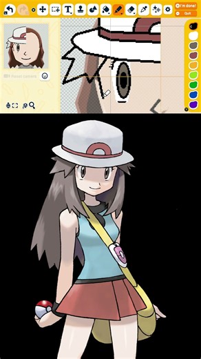How to make Leaf from Pokemon FireRed and LeafGreen #leaf #pokemon