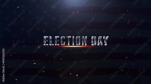 Election Day, Election Day Text Animation, 3D Election Day Video, Cinematic Election Day Text Animation Videos