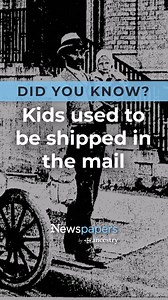 Shipping kids by mail? This actually happened! Watch to learn more. Still curious? Read our blog post about this unusual practice! https://blog.newspapers.com/special-delivery-children-sent-via-parcel-post/ | Newspapers.com