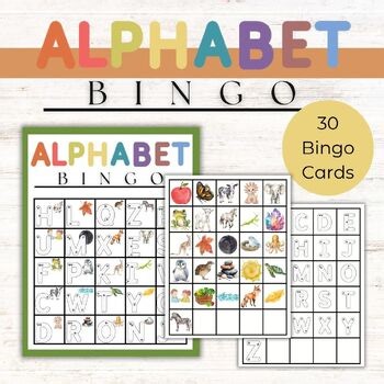 Alphabet Bingo | Picture Alphabet Bingo | Preschool Game | ABC Printable | Class