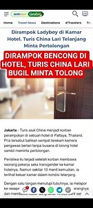 DIRAMPOK LADYBOY DI KAMAR HOTEL, TURIS CHINA LARI TELANJANG MINTA TOLONG