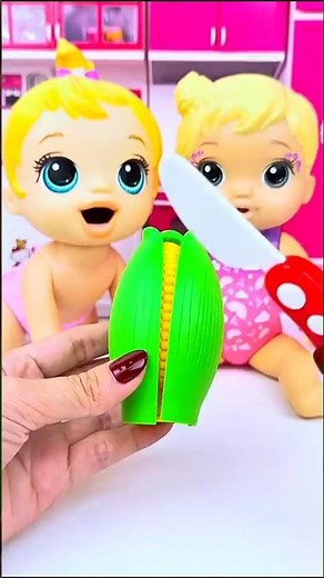 ASMR Toys Unboxing Proro and Minnie Mouse Eating Fruit Set Toys ASMR Videos #shorts #toyunboxing