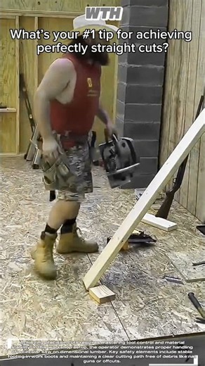 Professional Framer Uses Circular Saw to Make Perfect Lumber Cuts on Job Site