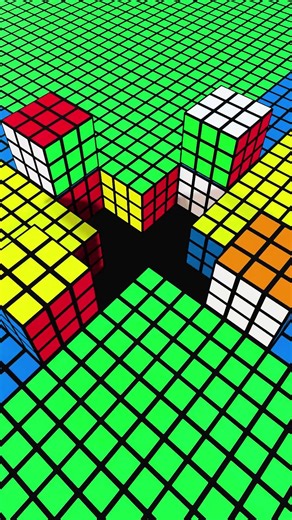 Satisfying Rubik's Cube Wave #3d #animation #asmr
