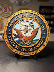 3D Navy Emblem Plaque | US Department Gift, Military Display - Etsy