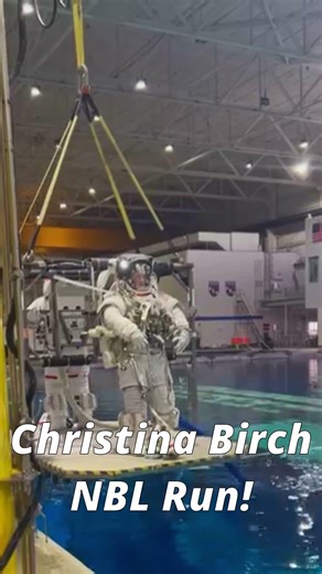 Astronaut Christina Birch NBL Run! #shorts #spacesuit #astronaut #nasa
