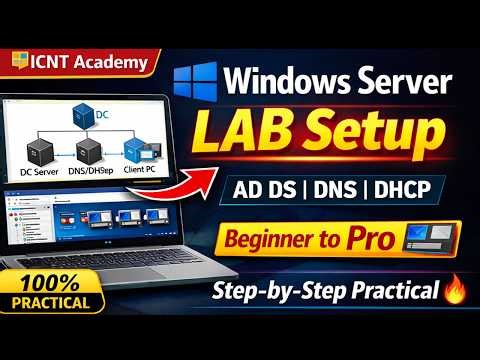 Windows Server Lab Setup | AD DS, DNS, DHCP | Step-by-Step Practical (Beginner to Pro)