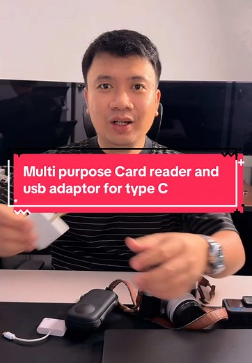 Multi-Purpose Card Reader and USB Adaptor for Type C