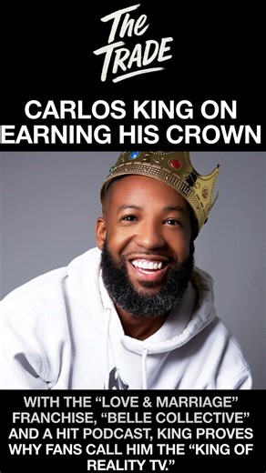 The Trade on Instagram: "King moves only. Carlos King isn’t just producing shows. The Detroit-bred disruptor is running a franchise, a company and a podcast empire. With his company, Kingdom Reign Entertainment, behind him, more than 60% of OWN’s original programming carries his imprint. Viewers crowned him the “King of Reality TV,” and on premiere day for “Belle Collective,” he’s leaning into the title. Would you call him reality TV’s crown holder? #TheTrade #CarlosKing #RealityTV #BelleCollect