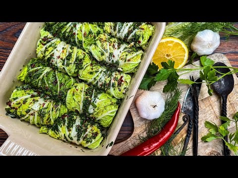 Perfect grilled side dish – Chinese cabbage stuffed with cheese – Westmünsterland BBQ