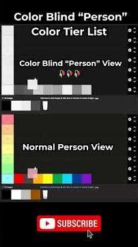 Color Blind "Person" Color Tier List