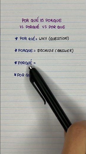 Por qué vs Porque vs Porqué vs Por que