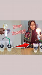 Free energy light bulbs with salt water & magnets - Experiment at home //#highlights | Rana Craft