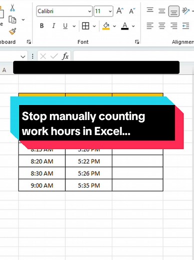 Stop Manual Excel Work Hour Tracking: Excel Hack!