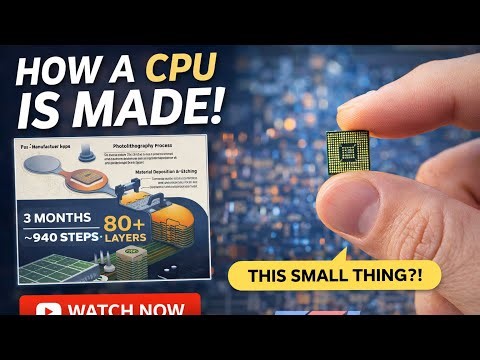 This Tiny Chip Has 100km of Wires🤯- How aCPU Is Made in 940 Steps.#electrical #tiny@BranchEducation