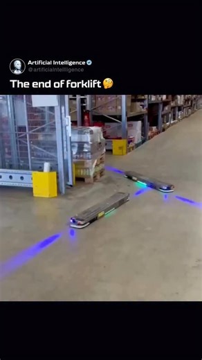 Artificial Intelligence (AI) on Instagram: "These are Filics Units by Filics, a Munich-based German robotics startup. They’re autonomous mobile robots that slide under pallets, lift loads up to 1 ton, and move omnidirectionally with lights for navigation. • Follow @artificialntellligence for more content on AI and technology. #robotics #automation #logistics #warehouse #innovation"