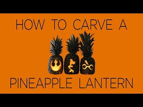 How to Carve a Pineapple Lantern // Halloween Ideas