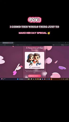 Birthday Love Animation ✨🎂 | Romantic HTML & CSS Project