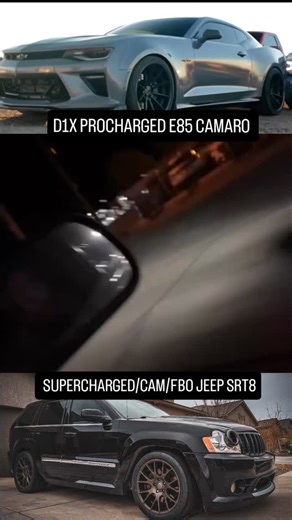 HAR on Instagram: "Supercharged Jeep SRT8 VS Procharged Camaro SS in 🇲🇽🇲🇽 Jeep: Magnuson supercharged, headers, cam, race gas @505_srt8 Camaro: D1X Procharged, E85 @palmachino01 #mopar#hemi#camaro#chevy#moparnation#chevynation"