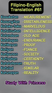 45K views · 1.1K reactions | English Learning: Let's Learn Basic English and Filipino Words Filipino-English Translation #61 #basicenglishwords #FilipinoLearning #EnglishTutorial #englishwords #filipinotutorial #reels2024 #reelsfb2024 #fypシ゚viralシ #fypシviral | Study With Princess | Facebook